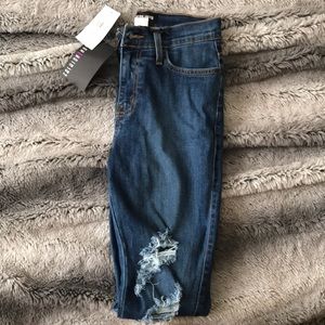 New Fashion Nova Medium Blue Wash Jean Pants